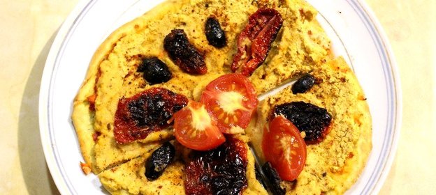 Пицца с хумусом