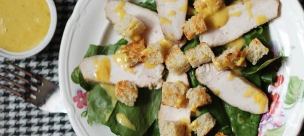 Салат Цезарь с курицей и майонезом
