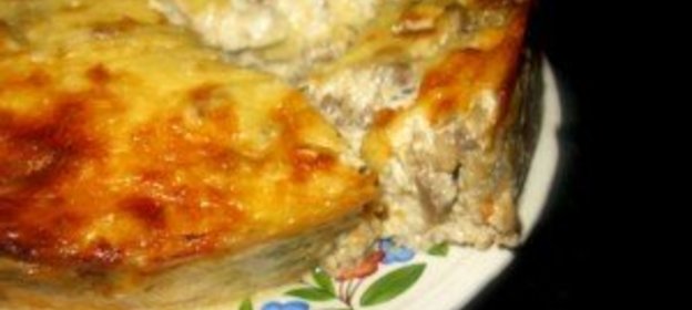 Запеканка из рыбы и грибов