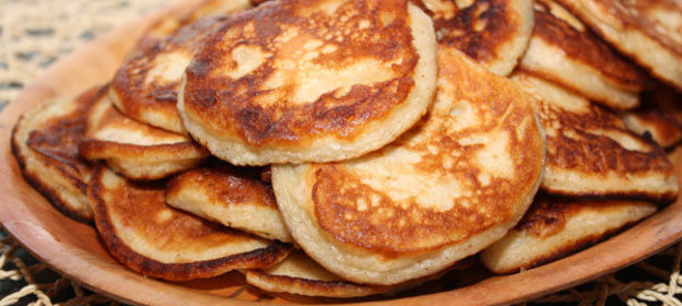 Оладьи с яблоками