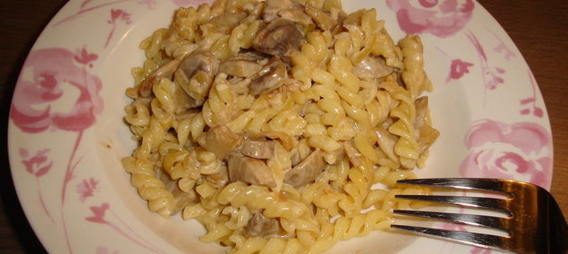 макароны с грибами