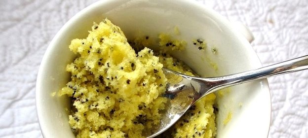 Лимонный кекс в микроволновке за 5 минут