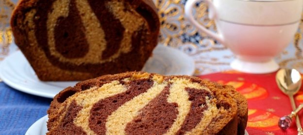 Двухцветный кекс на сметане