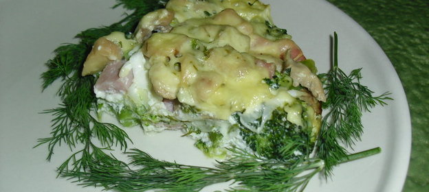 Запеканка с брокколи