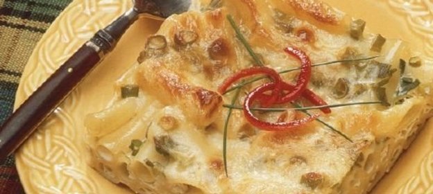 Макароны, запеченные в сливочной подливке