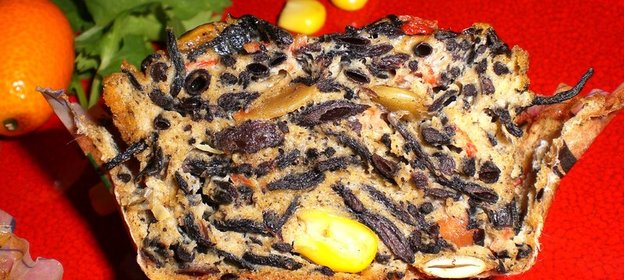 Яичные маффины с морской капустой