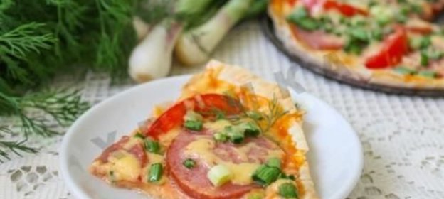 Пицца из лаваша в духовке