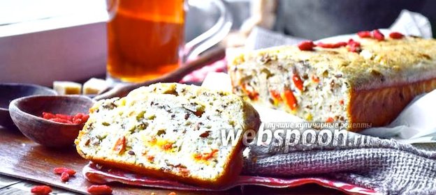 Овсяный кекс с семенами льна и ягодами годжи
