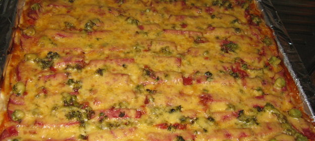 Вкуснейшая пицца на тонком кефирном тесте