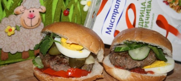 Гамбургеры с говяжье-гречневыми котлетками