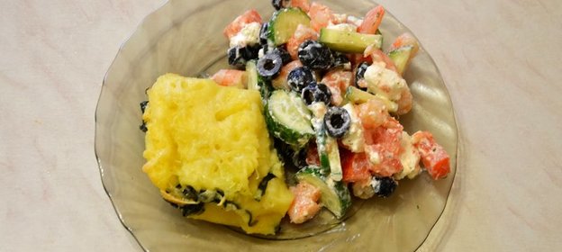 Картофельная запеканка со шпинатом