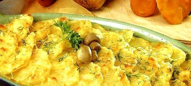 Запеканка с картофелем и грибами