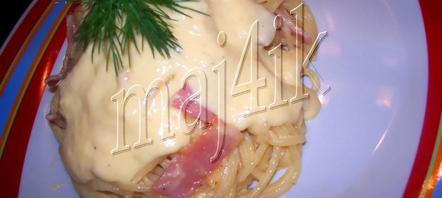 Паста с ветчиной и яйцами (А-ля карбонара)