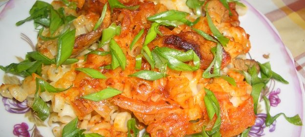 Запеканка из макарон со свининой