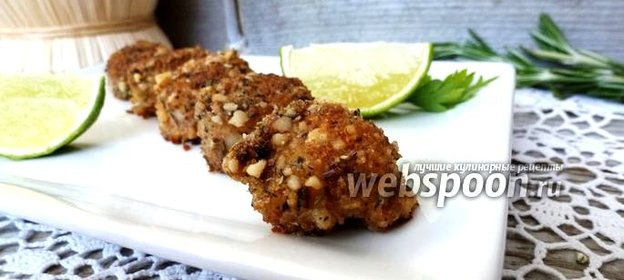 Морские гребешки в ореховой панировке