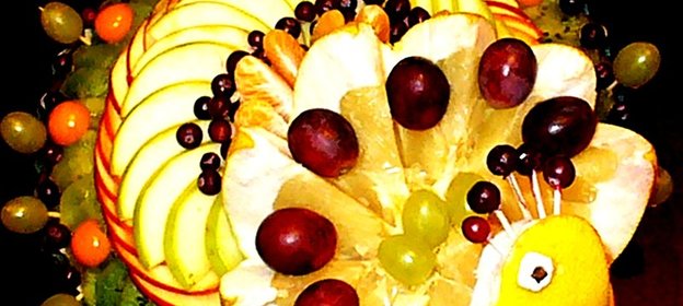 Фруктовая пицца Павлин (без выпечки)