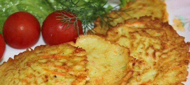 Оладьи из кабачков и картофеля