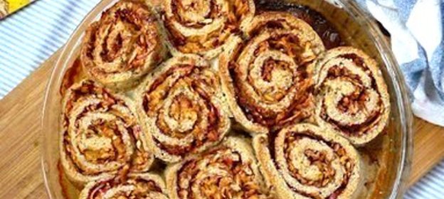 Запеканка с яблоками и хрустящей корочкой