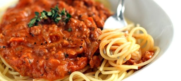Паста под соусом Болоньезе