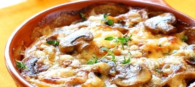 Запеканка с шампиньонами