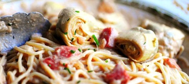 Спагетти с овощами