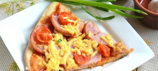 Пицца на кефире без дрожжей