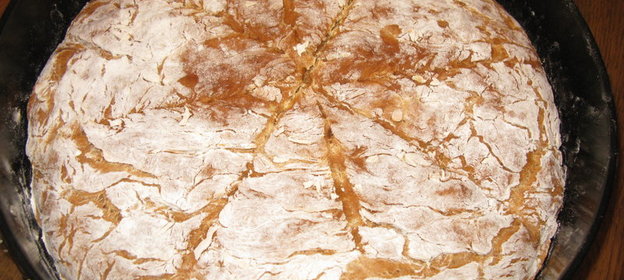 Хлеб на кефире, без дрожжей, с чем душе угодно