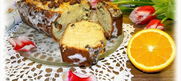 Кекс сливочно-апельсиновый с шоколадными шариками