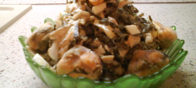 Салат Как семье скормить морскую капусту