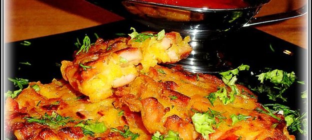 Тыквенные оладьи Солнышко