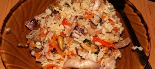 Плов из морского коктейля