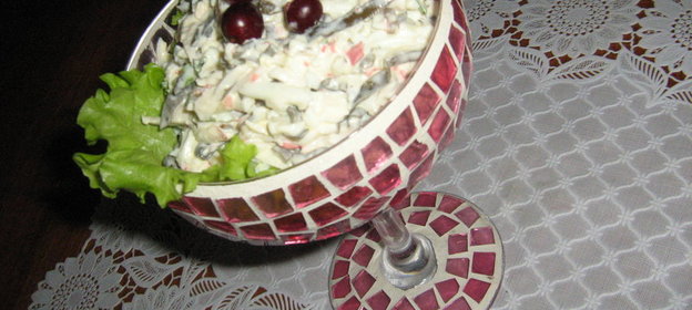 Салат с морской капустой