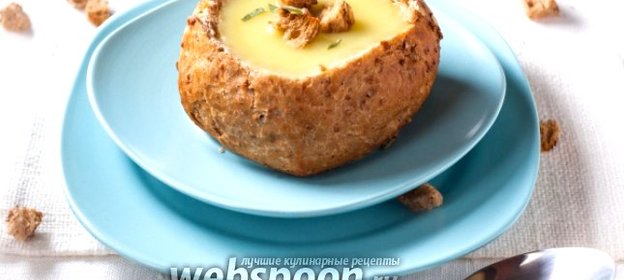 Картофельный суп в хлебе