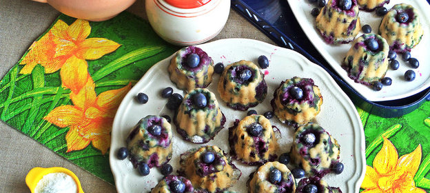 Кексы ягодные за 5 минут