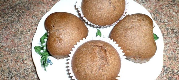 Постные кексы с какао