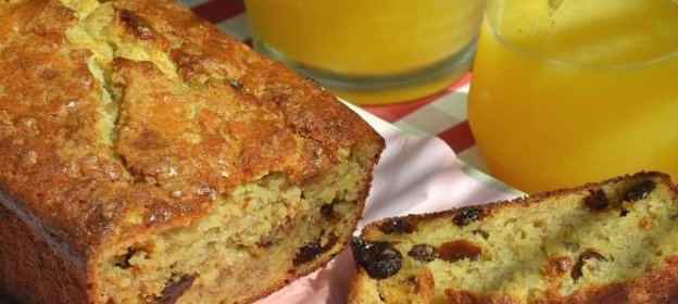 Банановый кекс с изюмом