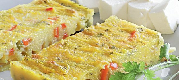 Запеканка из кукурузной крупы с овощами