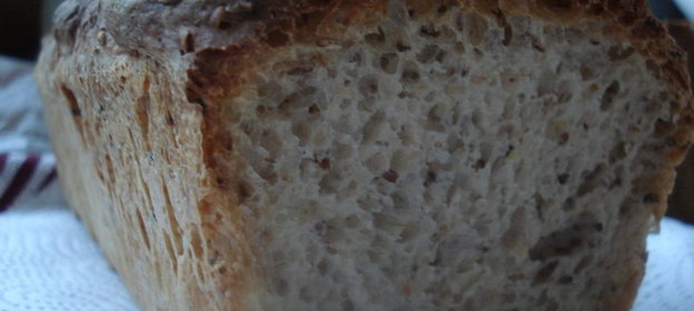 ЗОЛОТИСТЫЙ хлебушек с семенами льна и овсяными хлопьями