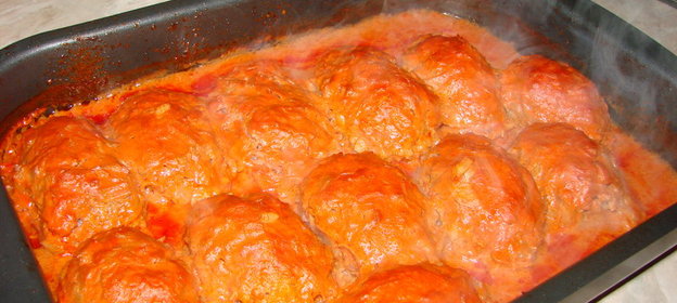 Ленивые голубцы в томатном соке