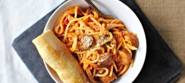 Паста с сосисками