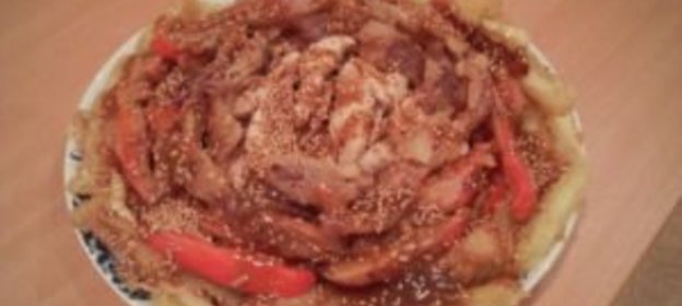 Курочка в японском стиле с овощами темпура