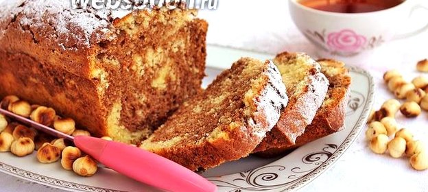 Двухцветный кекс с фундуком