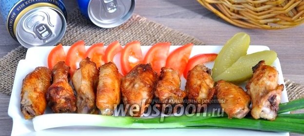 Куриные крылышки BBQ в устричном соусе