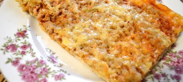 Пицца домашняя с фаршем