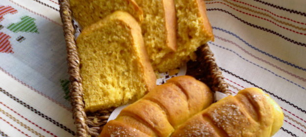 Солнечные булочки и сладкий постный хлеб ( выпечка с тыквой)
