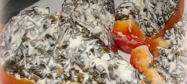 Перец фаршированный морской капустой