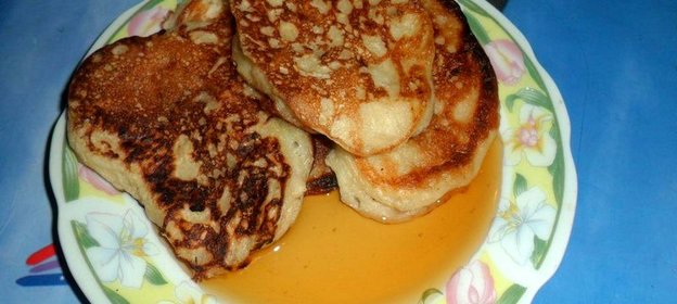 Творожно - яблочные оладьи с корицей