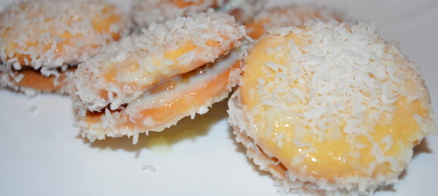 Печенье с арахисовой пастой в кокосовой стружке - вариант