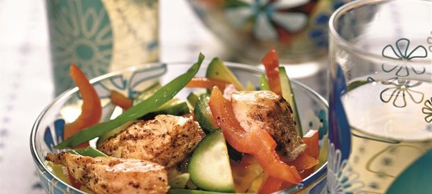 Салат с молодым картофелем и курицей