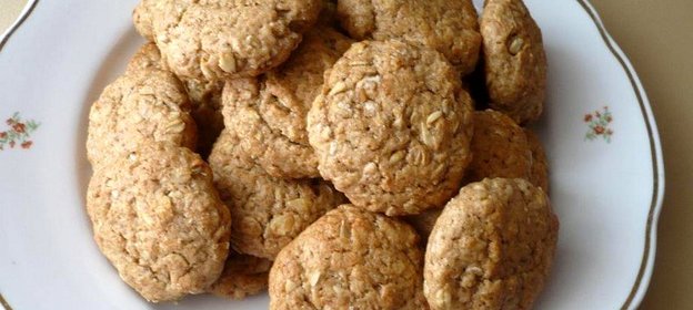 Овсяно-ржаное печенье с бананом